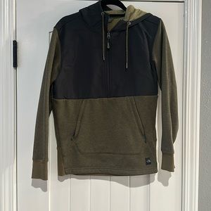 Olive and black the north face hooded sweatshirt size medium